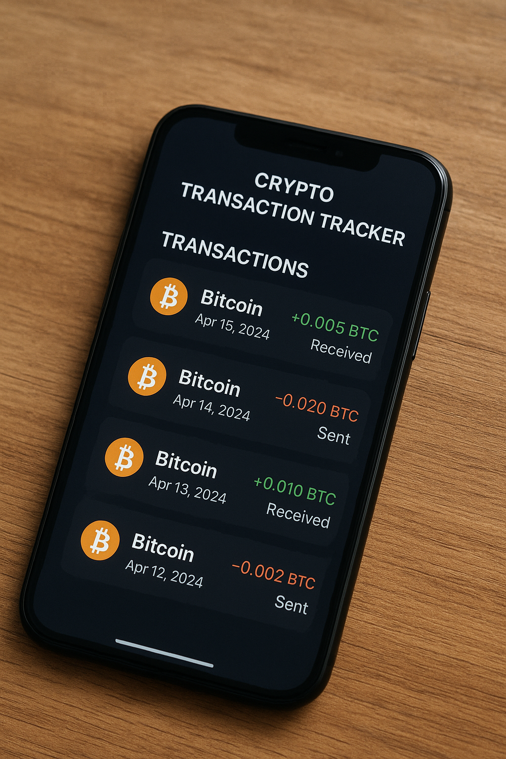 Crypto Transaction Tracker